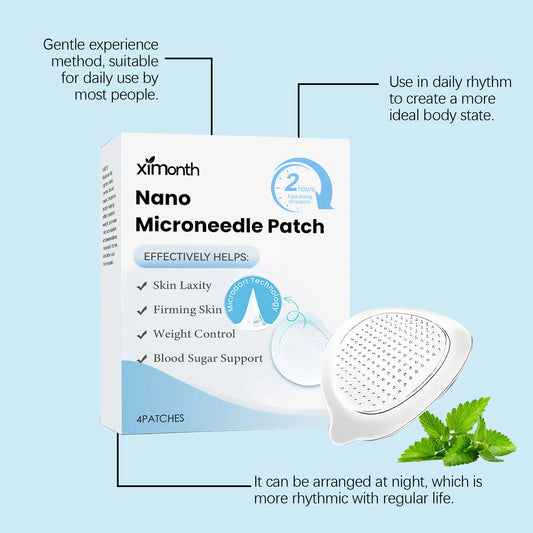 Ximonth Nano Microneedle Patch Reduce Fat Control Weight Blood Sugar Firm Skin Make Skin Softer Brighter Smoother Skin Friendly
